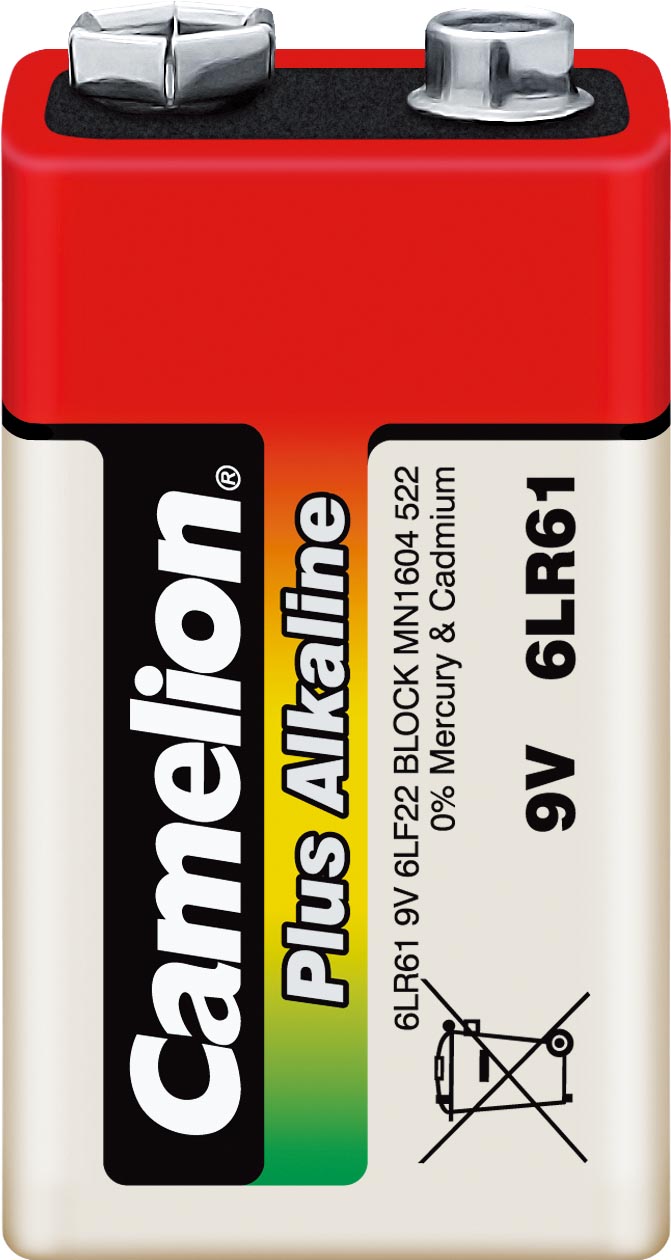 Pilt Camelion | 9V/6LR61 | Plus Alkaline 6LR61 | 1 pc(s) | 6LR61-SP1