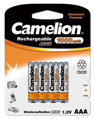 Pilt Camelion | AAA/HR03 | 1000 mAh | Rechargeable Batteries Ni-MH | 4 pc(s)