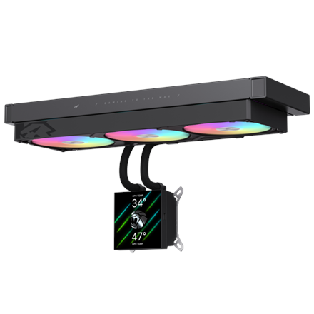 Pilt Gamemax CPU Liquid Cooler | GLACIER 360 LCD BK | Black