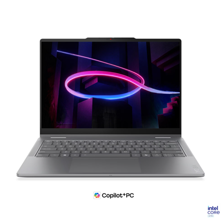 Pilt Lenovo Yoga 7 2-in-1 14IPH11 Intel | Luna Grey | 14 " | OLED | Touchscreen | WUXGA | 1920 x 1200 pixels | Glossy | Intel Core Ultra 5 | 322 | 16 GB | Soldered LPDDR5X | Solid-state drive capacity 512 GB | Intel Graphics | Windows 11 Home | 802.11be | Bluetooth version 5.4 | Keyboard language English | Keyboard backlit | Warranty 24 month(s) | Battery warranty 12 month(s)