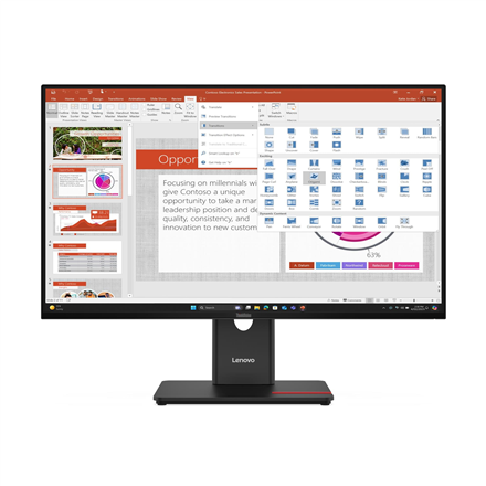 Pilt Lenovo T27-40 | 27 " | IPS | 16:9 | 120 Hz | 6 ms | 1920 x 1080 pixels | 300 cd/m² | HDMI ports quantity 1 | Black | Warranty 36 month(s)