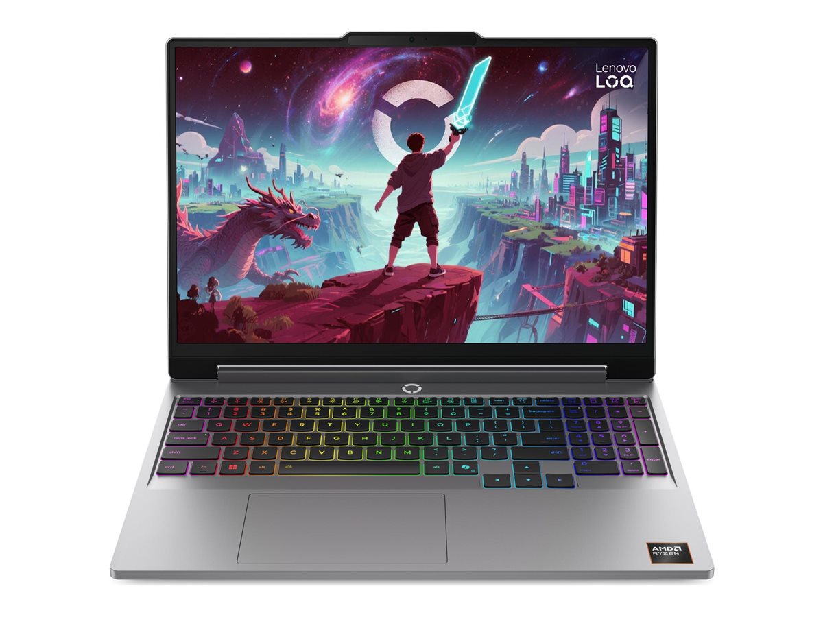 Pilt Lenovo LOQ 15AHP11 AMD | Luna Grey | 15.3 " | IPS | WUXGA | 1920 x 1200 pixels | Anti-glare | AMD Ryzen 7 | 250 | 16 GB | SODIMM DDR5 | Solid-state drive capacity 512 GB | NVIDIA GeForce RTX 5060 | GDDR7 | 8 GB | Windows 11 Home | 802.11ax | Bluetooth version 5.3 | Keyboard language Nordic | Keyboard backlit | Warranty 24 month(s) | Battery warranty 12 month(s)