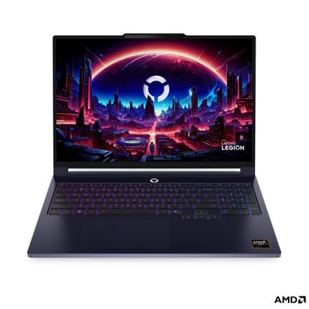 Pilt Lenovo Legion 7 16AGP11 AMD | Nebula | 16 " | OLED | WQXGA | 2560 x 1600 pixels | Glossy | AMD Ryzen AI 9 HX | 470 | 32 GB | Soldered LPDDR5X | Solid-state drive capacity 1000 GB | NVIDIA GeForce RTX 5070 | GDDR7 | 12 GB | Windows 11 Home | 802.11be | Bluetooth version 5.4 | Keyboard language English | Keyboard backlit | Warranty 24 month(s) | Battery warranty 12 month(s)