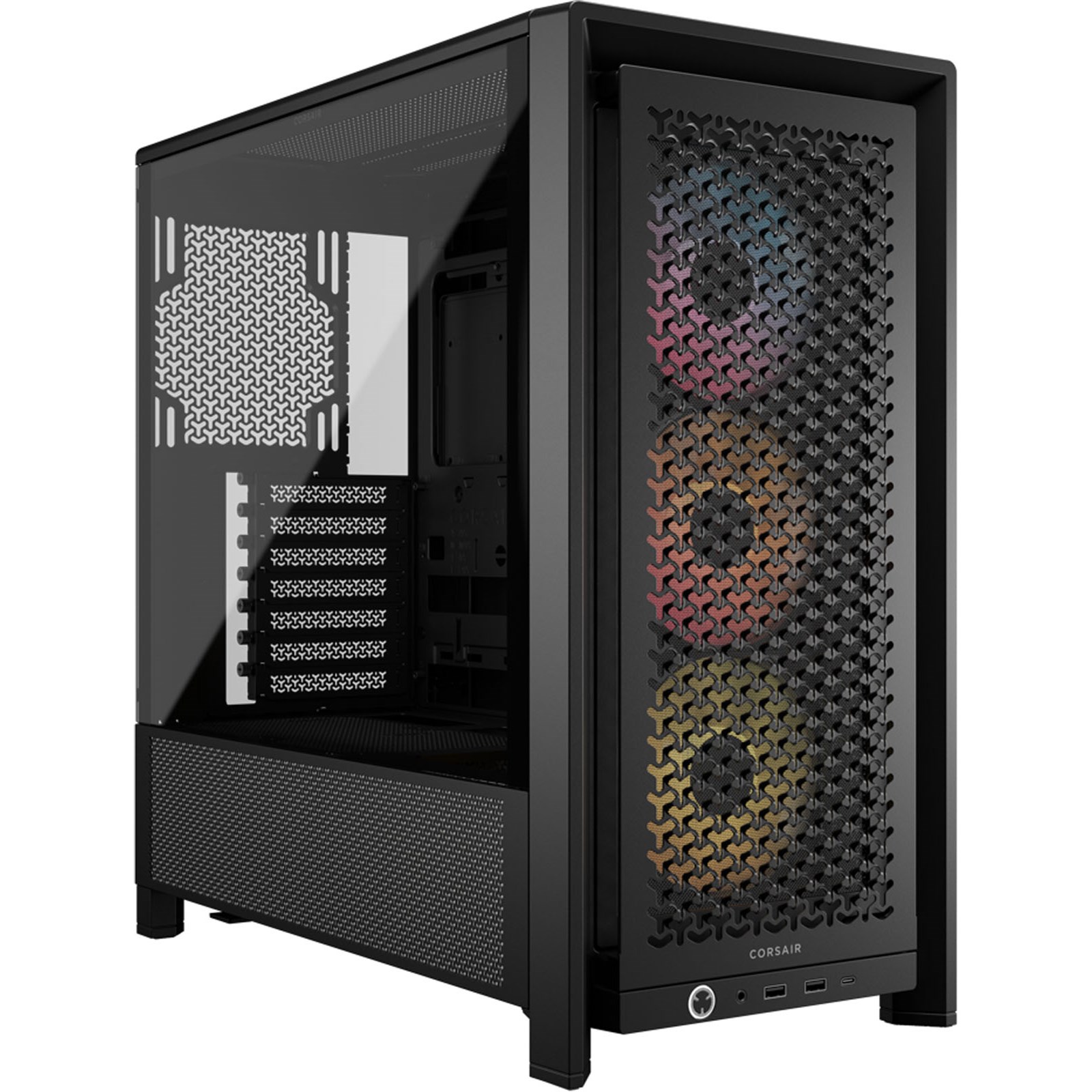 Pilt Corsair PC Case | Frame 4000D RS ARGB Modular | Black | Mid-Tower | Power supply included No