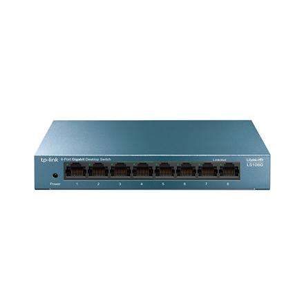 Pilt TP-LINK | 8-Port 10/100/1000Mbps Desktop Network Switch | LS108G | Unmanaged | Desktop | 1 Gbps (RJ-45) ports quantity | SFP ports quantity | PoE ports quantity | PoE+ ports quantity | Power supply type External | month(s)