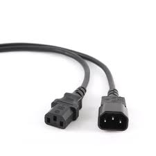 Pilt Cablexpert | PC-189 | Black | C14 coupler | C14 coupler