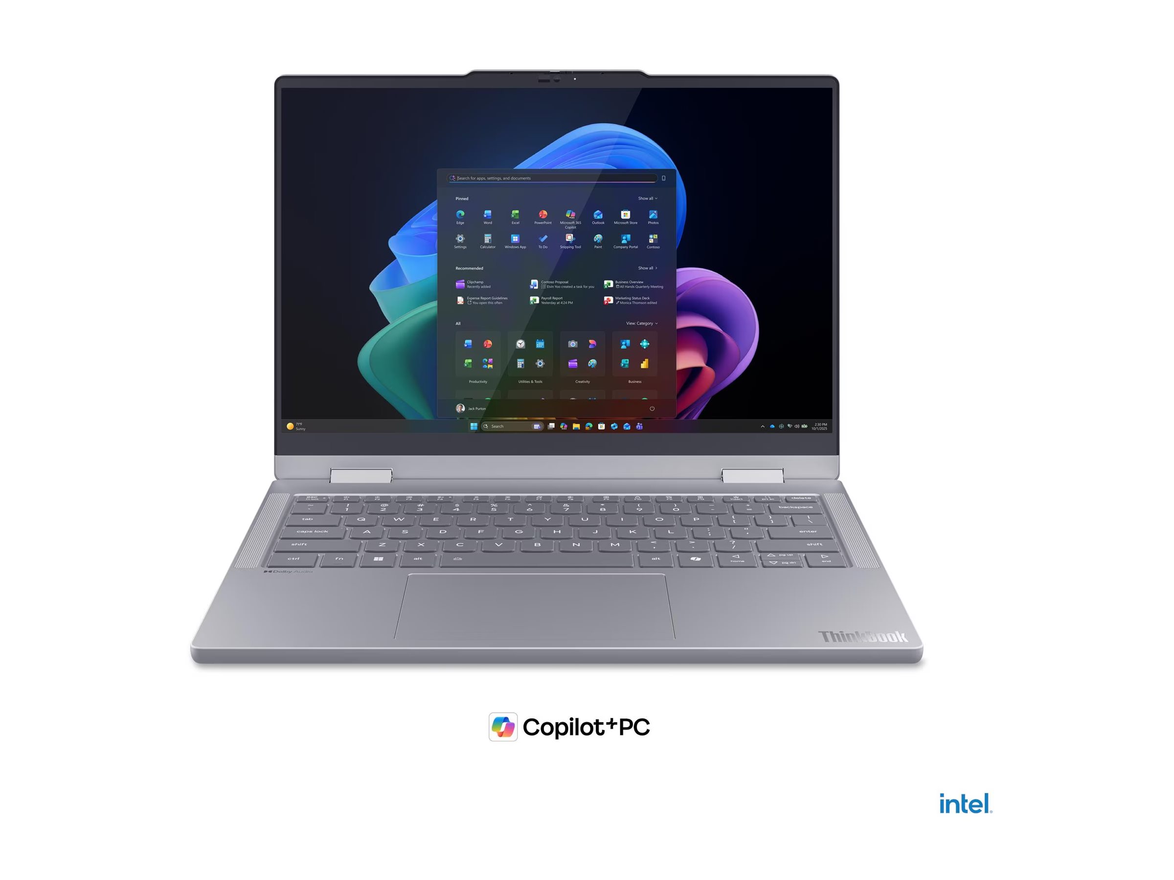 Pilt Lenovo ThinkBook 14 2-in-1 G6 IPL Intel | Luna Grey | 14 " | IPS | Touchscreen | WUXGA | 1920 x 1200 pixels | Intel Core Ultra 5 | 325 | 16 GB | SODIMM DDR5 | Solid-state drive capacity 512 GB | Intel Graphics | Windows 11 Pro | 802.11be | Bluetooth version 5.4 | Keyboard language English | Keyboard backlit | Warranty 24 month(s) | Battery warranty 12 month(s)