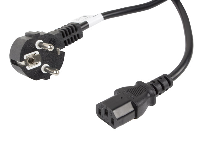 Pilt Lanberg | CEE 7/7 to IEC 320 C13 Power Cord | CA-C13C-11CC-0100-BK