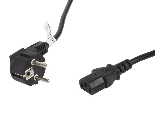 Pilt Lanberg | CEE 7/7 to IEC 320 C13 Power Cord | CA-C13C-11CC-0050-BK