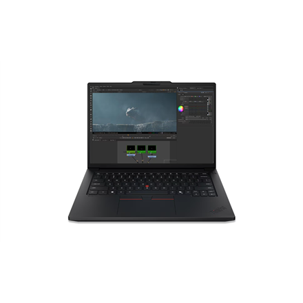 Pilt enovo ThinkPad P14s G7 Intel | Black | 14.5 " | IPS | WUXGA | 1920 x 1200 pixels | Anti-glare | Intel Core Ultra 7 | 356H | 32 GB | LPCAMM2 LPDDR5X | Solid-state drive capacity 1000 GB | NVIDIA RTX PRO 500 Blackwell Generation | GDDR7 | 6 GB | Windows 11 Pro | 802.11be | Bluetooth version 5.4 | WWAN Upgradable to 5G | Keyboard language Nordic | Keyboard backlit | Warranty 36 month(s) | Battery war