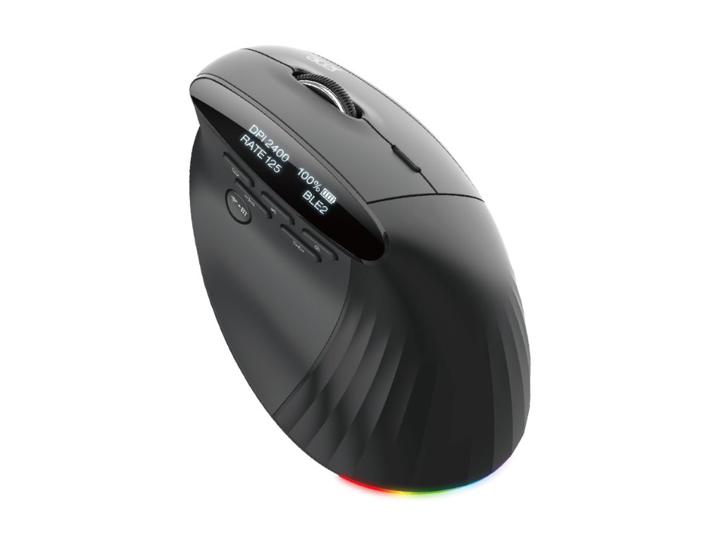 Pilt Acer Smart Fit Vertical Mouse, Retail pack | Wireless | Bluetooth | Black