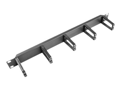 Pilt Lanberg 19" cable management panel with 5 plastic holders 1U type B | AK-1202-B | Black