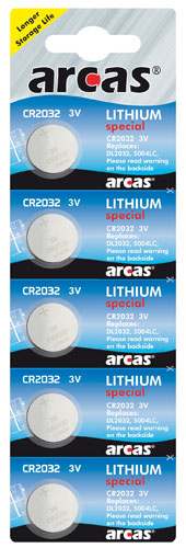 Pilt Arcas | CR2032 | Lithium | 5 pc(s)