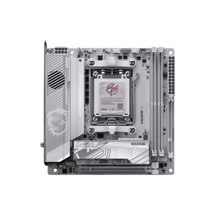 Pilt MSI MPG X870I EDGE TI EVO WIFI | Processor family AMD | Processor socket AM5 | DDR5 | Supported hard disk drive interfaces SATA, M.2 | Number of SATA connectors 2
