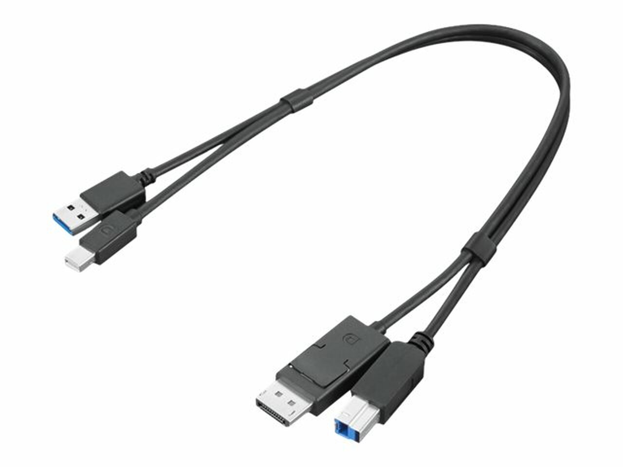 Pilt ThinkStation mDP + USB-A 3.0 to DP + USB-B 3.0 Dual Head Cable