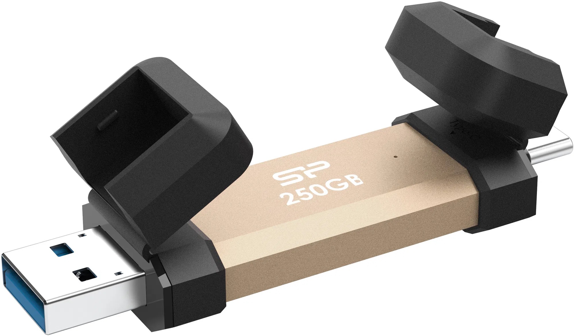 Pilt Silicon Power DS72 | 250 GB | USB Type-A/USB Type-C 3.2 Gen 2 | Gold
