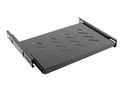 Pilt Lanberg 19" sliding shelf 1U/465x347mm, max load capacity up to 60kg | AK-1006-B | Black