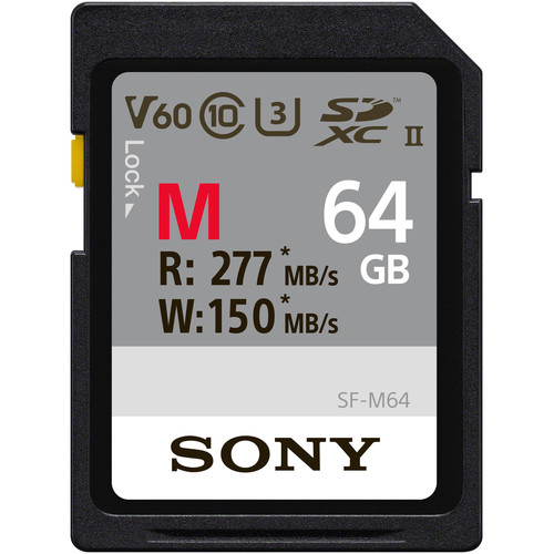 Pilt Sony | 64GB SF-M Series SDXC Class10 UHS-II U3 V60 Tough Memory Card | 64 GB | SDXC | Flash memory class 10