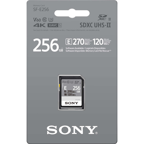 Pilt Sony | SF-E Series UHS-II SDXC Memory Card | SF-E256 | 256 GB | SDXC | Flash memory class 10