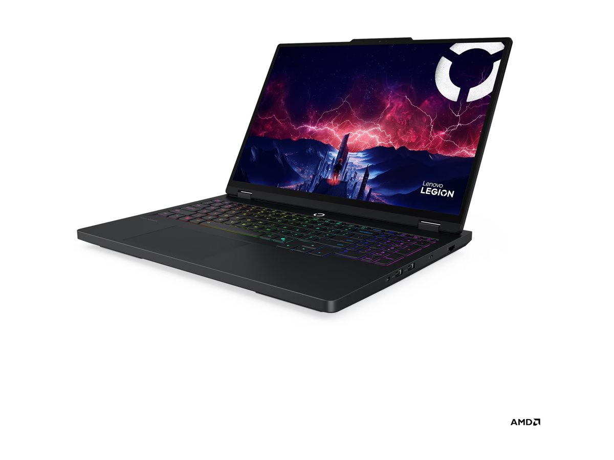 Pilt Lenovo Legion Pro 5 16AFR10 AMD | Eclipse Black | 16 " | OLED | WQXGA | 2560 x 1600 pixels | Glossy | AMD Ryzen 9 | 9955HX | 32 (2x16GB) GB | SODIMM DDR5 | Solid-state drive capacity 1000 GB | NVIDIA GeForce RTX 5070 | GDDR7 | 12 GB | Windows 11 Home | 802.11be | Bluetooth version 5.4 | Keyboard language English | Keyboard backlit | Warranty 24 month(s) | Battery warranty 12 month(s)