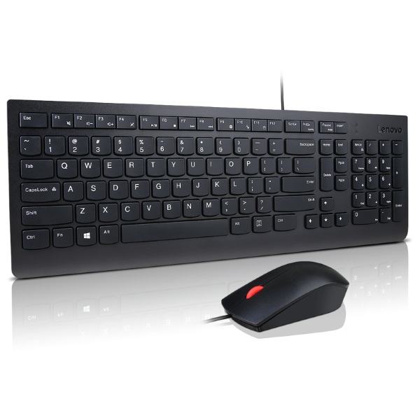 Pilt Lenovo Essential | Keyboard and Mouse Combo | Wired | US Euro | Black