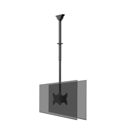Pilt Neomounts CL35-340BL22 Dual Monitor/TV Mount Ceiling | Adjustable Height, Rotate, Tilt, Swivel | 23-42 " | Maximum weight (capacity) 45 kg | Black