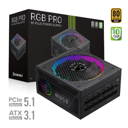 Pilt Gamemax PSU | RGB PRO 850G | 850 W | Gold | Full Modular