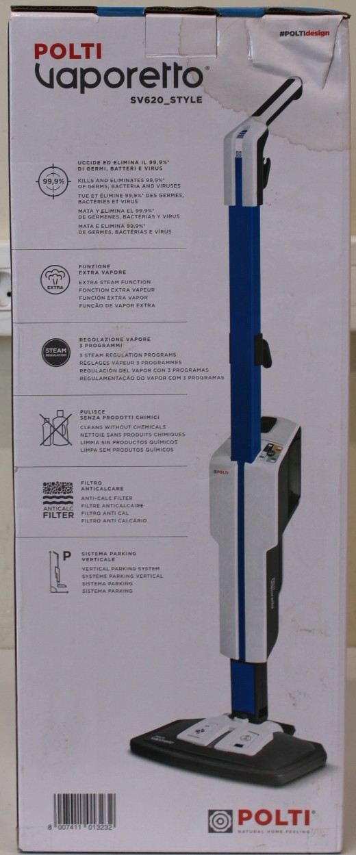 Pilt SALE OUT. | Polti Steam mop with integrated portable cleaner | PTEU0305 Vaporetto SV620 Style 2-in-1 | Power 1500 W | Steam pressure Not Applicable bar | Water tank capacity 0.5 L | Blue/White | DAMAGED PACKAGING