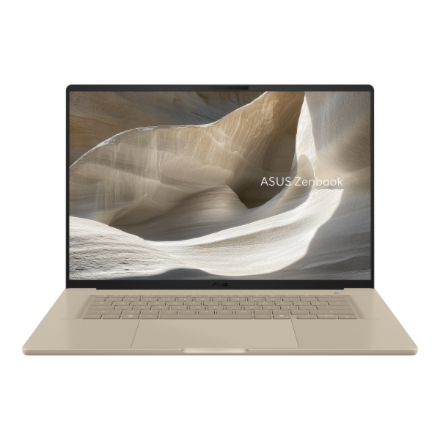 Pilt sus Zenbook UX3607OA-SQ024X | Zabriskie Beige (Top case-color) & Dark Beige (Keyboard color) | 16 " | OLED | 3K | 2880 x 1800 pixels | 120 Hz | Glossy | Snapdragon X2 Elite Extreme | X2E94100 | 48 GB | LPDDR5X | Solid-state drive capacity 1000 GB | Qualcomm Adreno GPU | Windows 11 Pro | 802.11be | Bluetooth version 5.4 | Keyboard language US international | Keyboard backlit | Warranty 24 month(s) 
