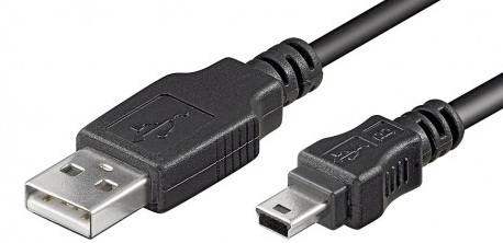 Pilt Logilink | USB MINI-B 5-pin 180 Cert 1.8m | USB-A to mini-USB Mini-USB B | USB A