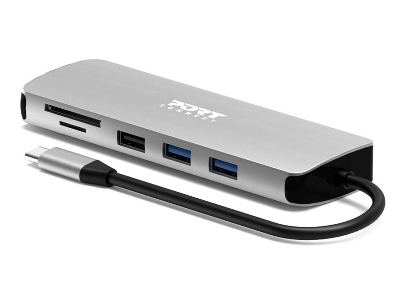 Pilt PORT DESIGNS Docking Type C 9 In 1 - 1 X 4K HDMI - Pd 85W - Retail Btoc Only | PORT CONNECT