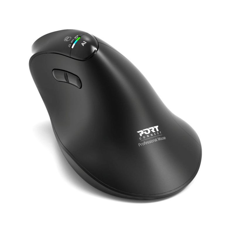 Pilt PORT CONNECT Mouse | ERGO AUDITOR | Wireless | Bluetooth, 2.4 GHz | Black