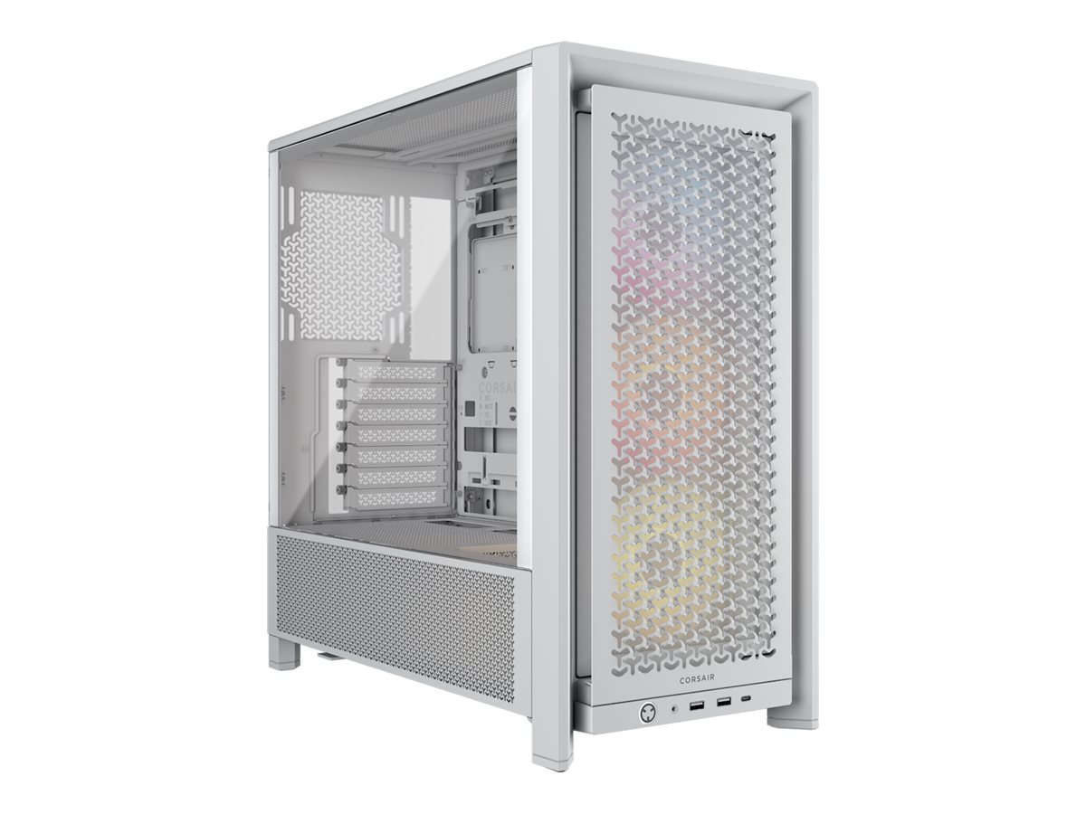 Pilt Corsair PC Case | Frame 4000D RS ARGB Modular | White | Mid-Tower | Power supply included No