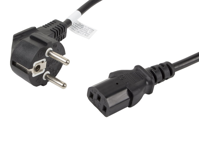 Pilt Lanberg | CEE 7/7 to IEC 320 C13 Power Cord | CA-C13C-11CC-0018-BK