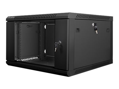 Pilt Lanberg | Rack cabinet 19" wall-mount 6U/600x600 (flat pack) | WF01-6606-10B | Black