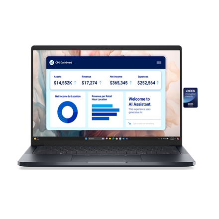 Pilt Dell Pro Premium 14 PA14250 | 14 " | FHD+ | Anti-glare | Intel Core Ultra 7 | 268V | 32 GB | LPDDR5x | Solid-state drive capacity 512 GB | Intel Arc Graphics | Windows 11 Pro | Bluetooth version 5.4 | Keyboard language English | Keyboard backlit | Warranty 36 month(s) | Battery warranty 12 month(s)