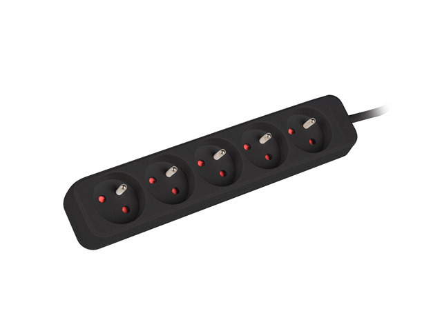 Pilt Power strip outlets for UPS system, 1m | PS0-05E-0100-IEC-BK | Sockets quantity 5