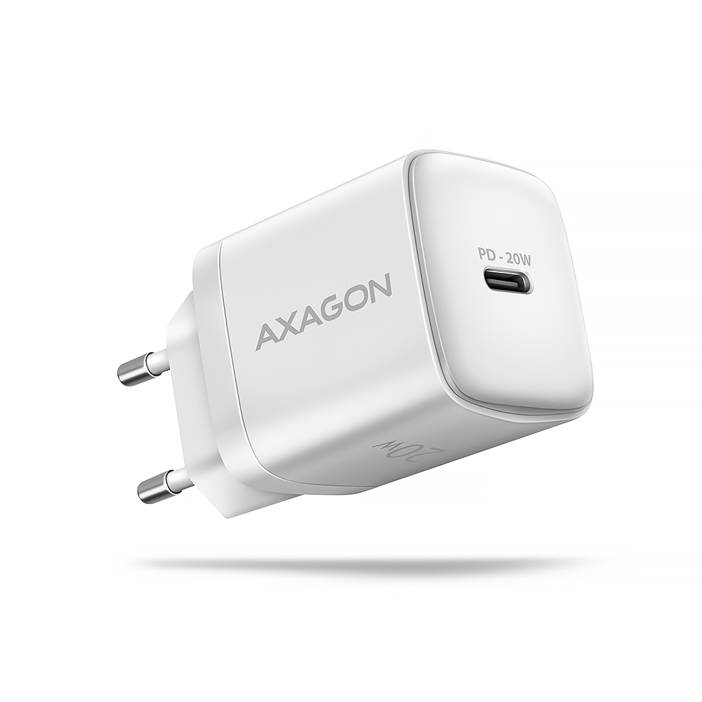 Pilt AXAGON Wallcharger 1x port USB-C, PD3.0 / PPS /QC4+/AFC/FCP/Apple, 20W | ACU-PD20W
