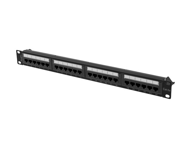 Pilt Lanberg | Patch Panel 24 port 1U 19" CAT.6A UTP | PPUA-1024-B | Black