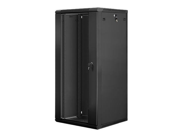 Pilt Lanberg | Rack cabinet 19" wall-mount 27U/600x600 (flat pack) | WF01-6627-10B | Black