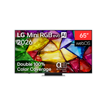 Pilt LG 4K evo AI Mini RGB TV | 65MRGB87B3B | 65 | Smart TV | webOS | UHD | Black
