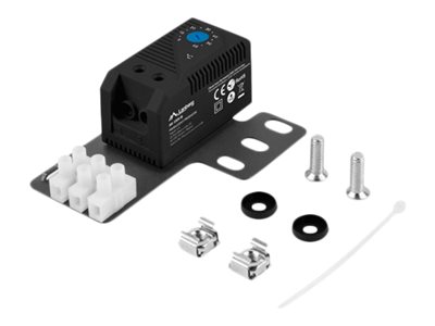 Pilt Lanberg Closed-loop thermostat 10A for rack cabinets with 19" ear and terminal block | AK-1505-B | Black