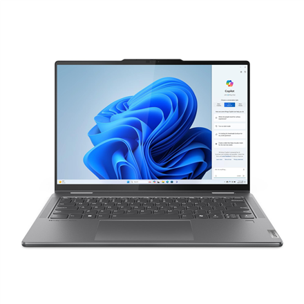 Pilt Lenovo Yoga 7 2-in-1 14IML9 | Storm Grey | 14 " | OLED | Touchscreen | WUXGA | 1920 x 1200 pixels | Glossy | Intel Core Ultra 5 | 125H | 16 GB | Soldered LPDDR5x | Solid-state drive capacity 512 GB | Intel Arc Graphics | Windows 11 Home | 802.11ax | Bluetooth version 5.3 | Keyboard language English | Keyboard backlit | Warranty 24 month(s) | Battery warranty 12 month(s)