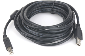 Pilt USB 2.0 A-plug B-plug 3 m (10 ft) cable with ferrite core | Cablexpert