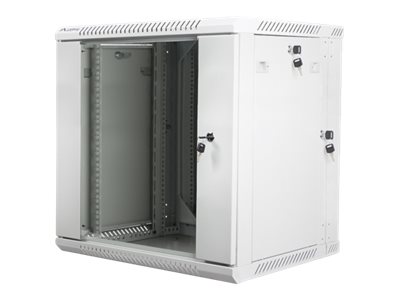 Pilt Lanberg | Rack cabinet 19" double-section wall-mount 12U/600x600 (flat pack) | WF02-6612-10S | Grey