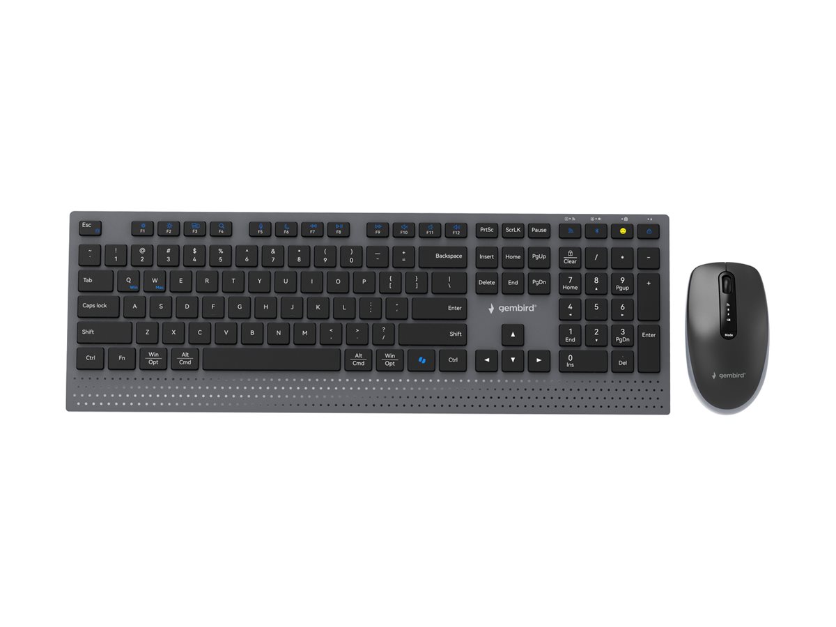 Pilt Gembird KBS-WPS-02 | Keyboard and Mouse Set | Wireless | US | Bluetooth | Black