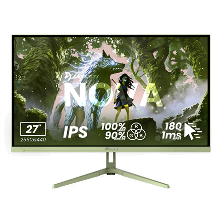 Pilt Arozzi | Nova | 27 " | IPS | QHD | 16:9 | 260 Hz | 1 ms | 2560 x 1440 pixels | 350 cd/m² | HDMI ports quantity 2 | Forest Green