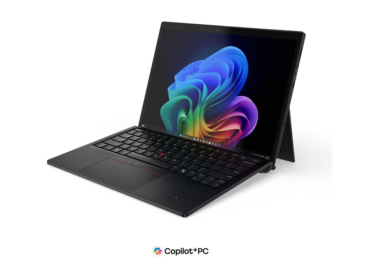 Pilt Lenovo ThinkPad X13 Detachable G1 Intel | Black | 13 " | IPS | Touchscreen | 2.8K | 2880 x 1920 pixels | Intel Core Ultra 5 | 332 | 32 GB | Soldered LPDDR5X | Solid-state drive capacity 512 GB | Intel Graphics | Windows 11 Pro | 802.11be | Bluetooth version 5.4 | 5G | Keyboard language English | Keyboard backlit | Warranty 36 month(s) | Battery warranty 12 month(s)