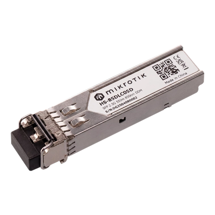 Pilt MikroTik 1G/2.5G multimode SFP module | HS-85DLC05D | Dual LC | Maximum transfer distance 550 m