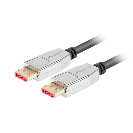 Pilt Lanberg DisplayPort M/M Cable 20 PIN V1.4 8K 60HZ | CA-DPDP-20CU-0018-BK | DisplayPort to DisplayPort | 1.8 m
